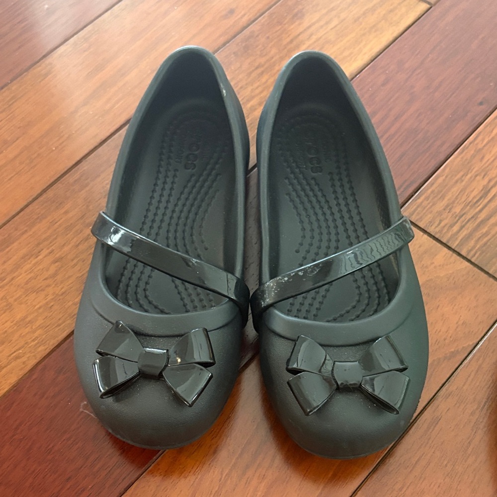 Crocs Black Kids Shoes with Bow